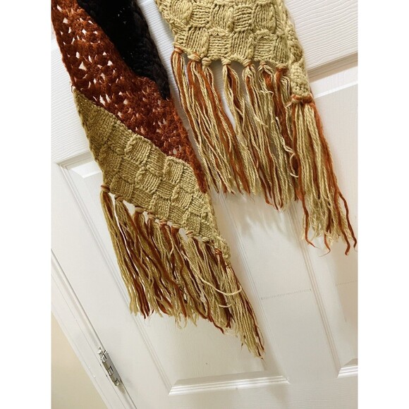 Lucky Brand Scarf Knit Wool Blend Fringe Hem - Picture 3 of 6